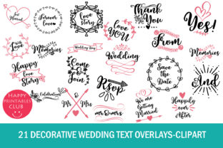 Celebrate Your Love Story with 21 Decorative Wedding Text Overlays