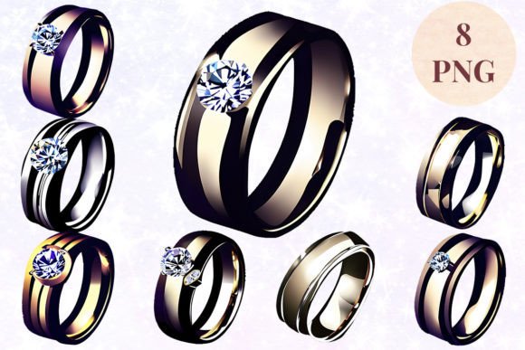 Elevate Your Designs with Wedding Ring 42 Clipart PNG