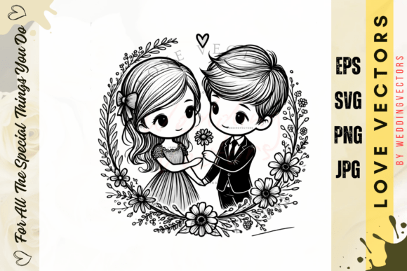 Wedding Couple and Love Vectors - C4936: A Designer's Guide to Minimalist Romance