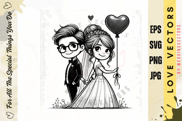 Wedding Couple and Love Vectors - C4938: A Designer's Take