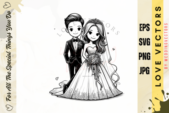 Wedding Couple and Love Vectors - C4962: A Designer's Guide