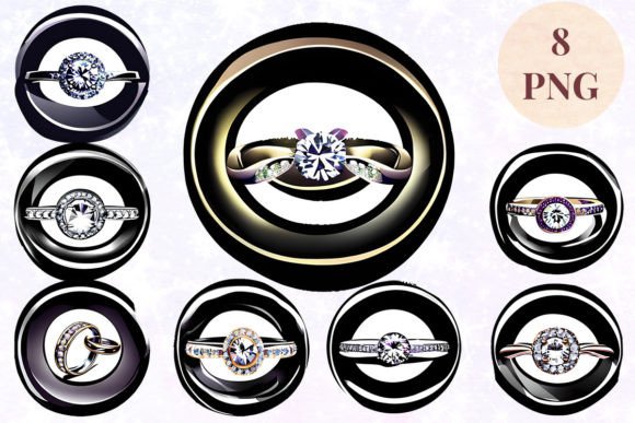 Wedding Ring 9 Clipart PNG: A Designer's Toolkit for Love